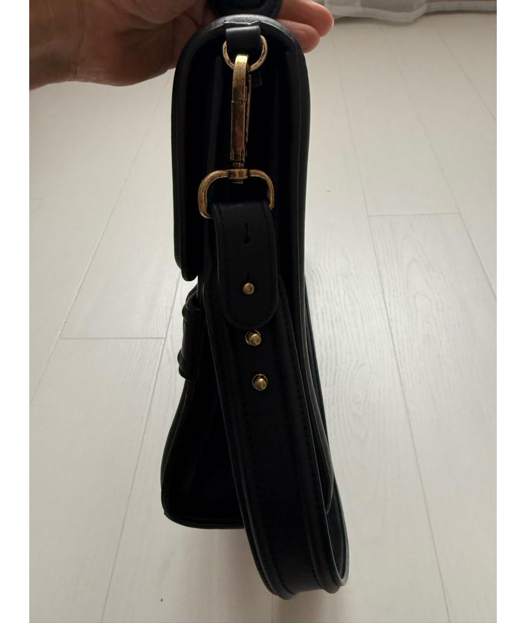 ELISABETTA FRANCHI Черная сумка через плечо из искусственной кожи, фото 2