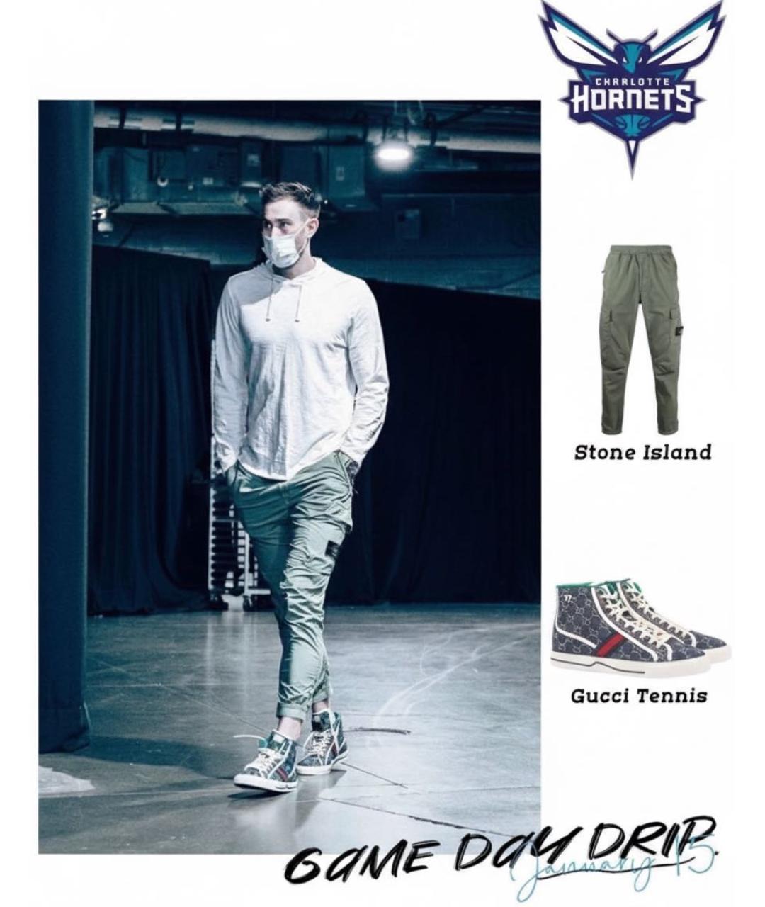 GUCCI Темно-синие текстильные высокие кроссовки / кеды, фото 5