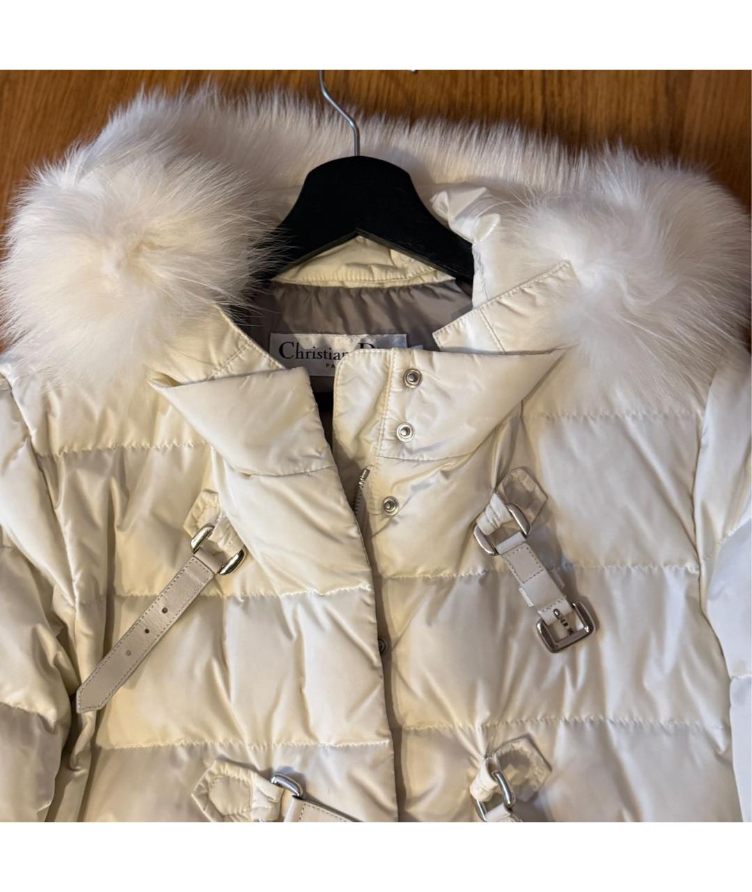 CHRISTIAN DIOR Белый полиамидовый пуховик, фото 3