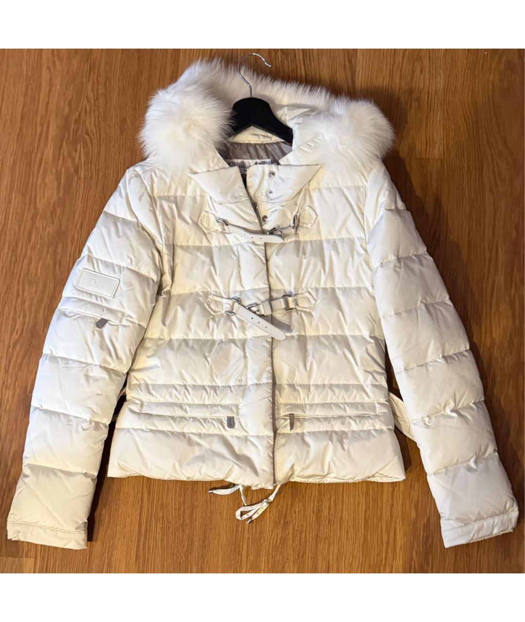 CHRISTIAN DIOR Белый полиамидовый пуховик, фото 8