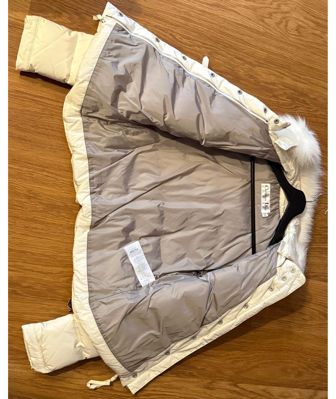 CHRISTIAN DIOR Белый полиамидовый пуховик, фото 6