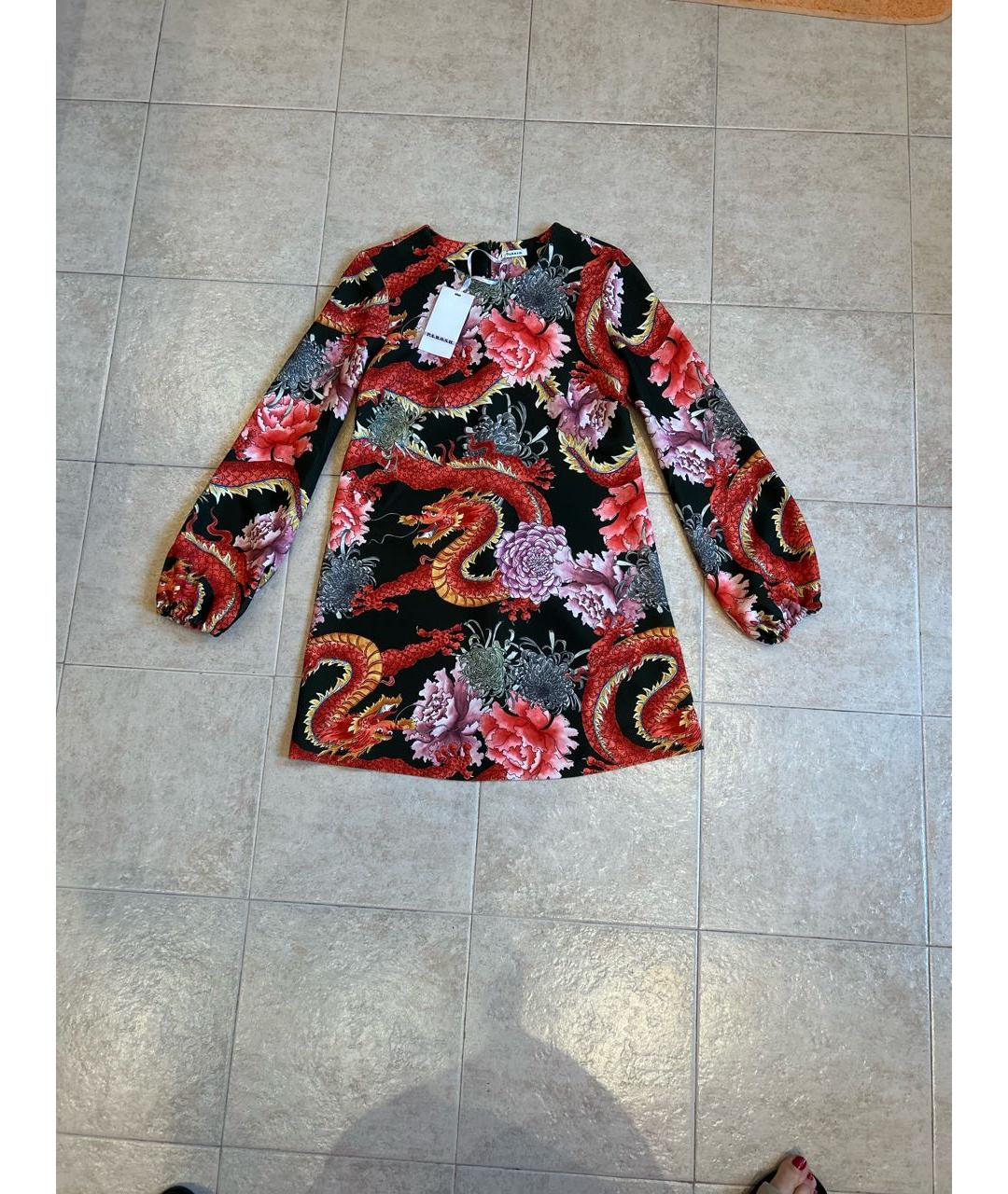 P.A.R.O.S.H. Мульти полиэстеровое коктейльное платье, фото 7