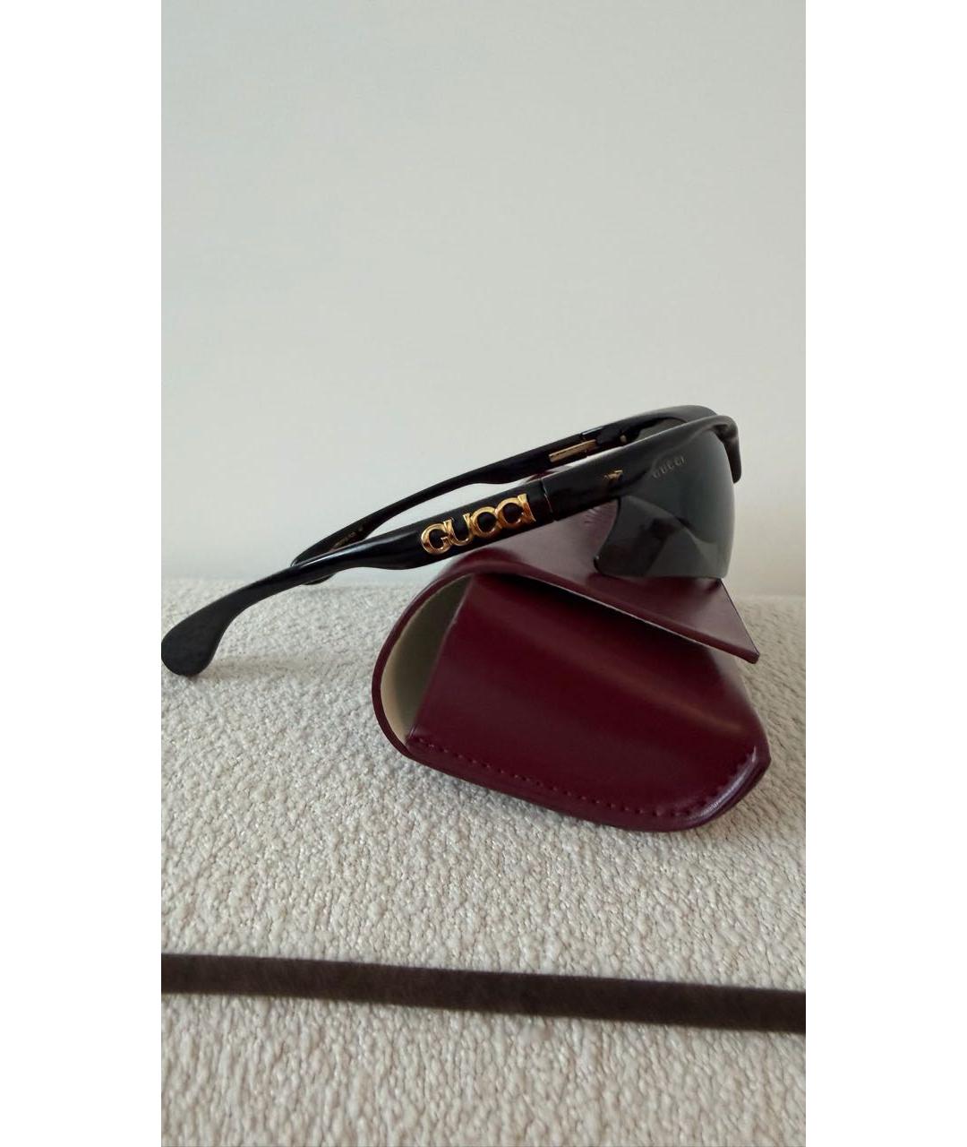 GUCCI Черные пластиковые солнцезащитные очки, фото 3