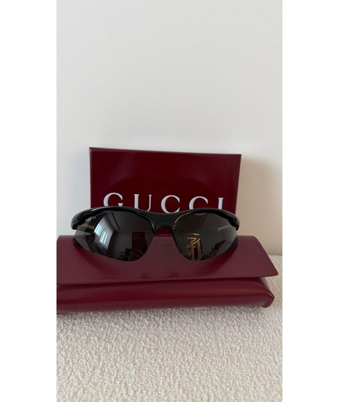 GUCCI Черные пластиковые солнцезащитные очки, фото 4