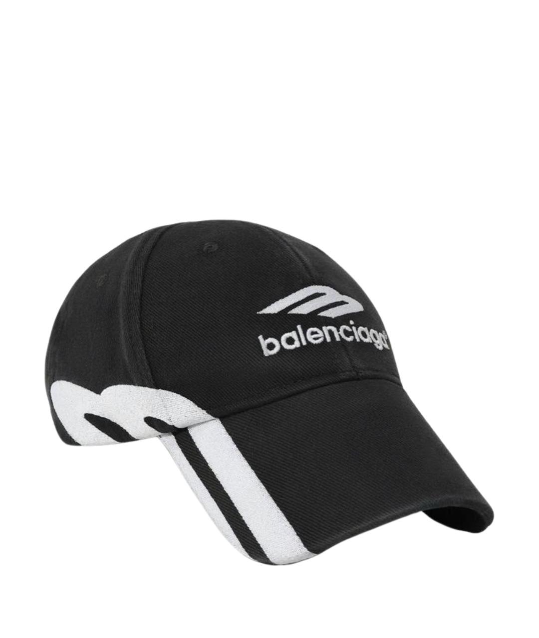 BALENCIAGA Черная хлопковая кепка, фото 1