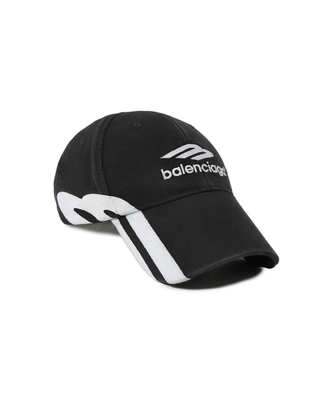 BALENCIAGA Черная хлопковая кепка, фото 5