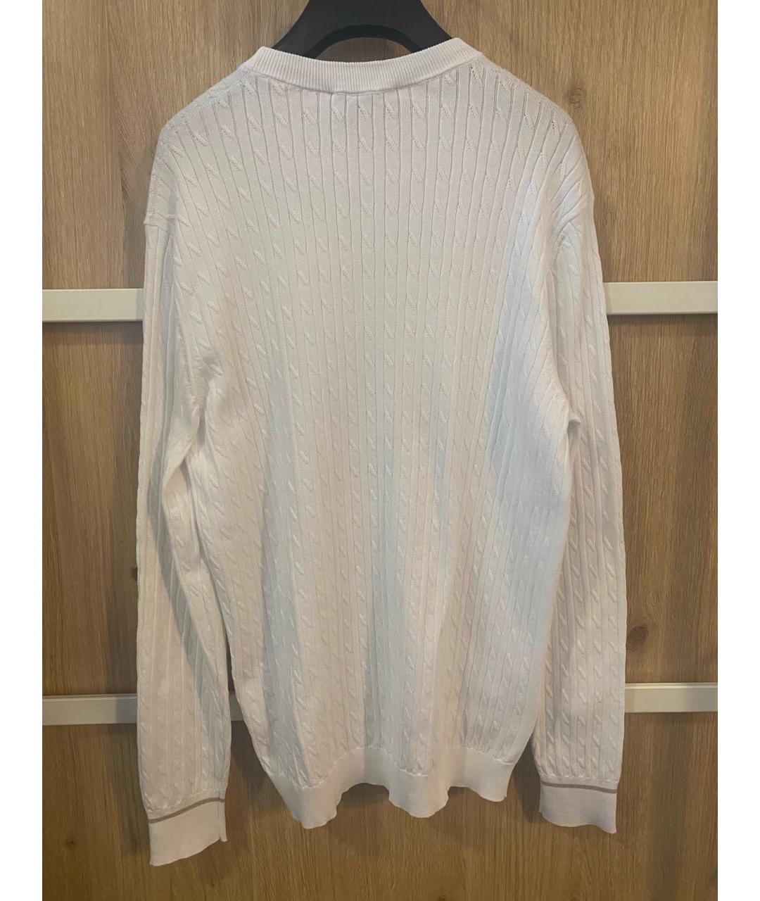 PESERICO Белый хлопковый джемпер / свитер, фото 2
