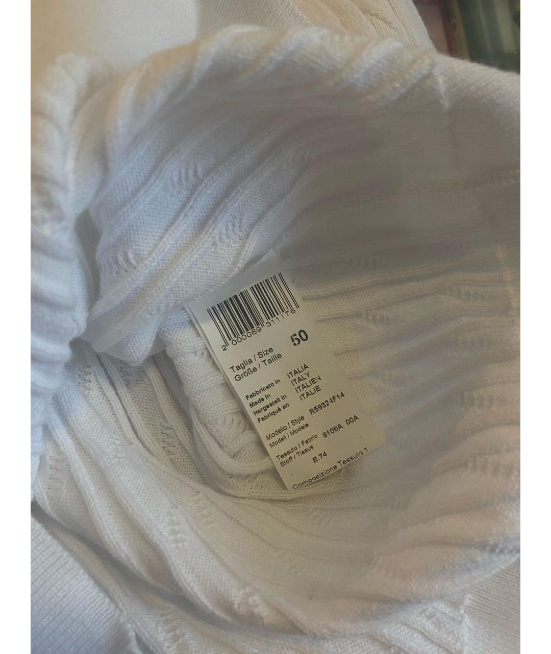 PESERICO Белый хлопковый джемпер / свитер, фото 5