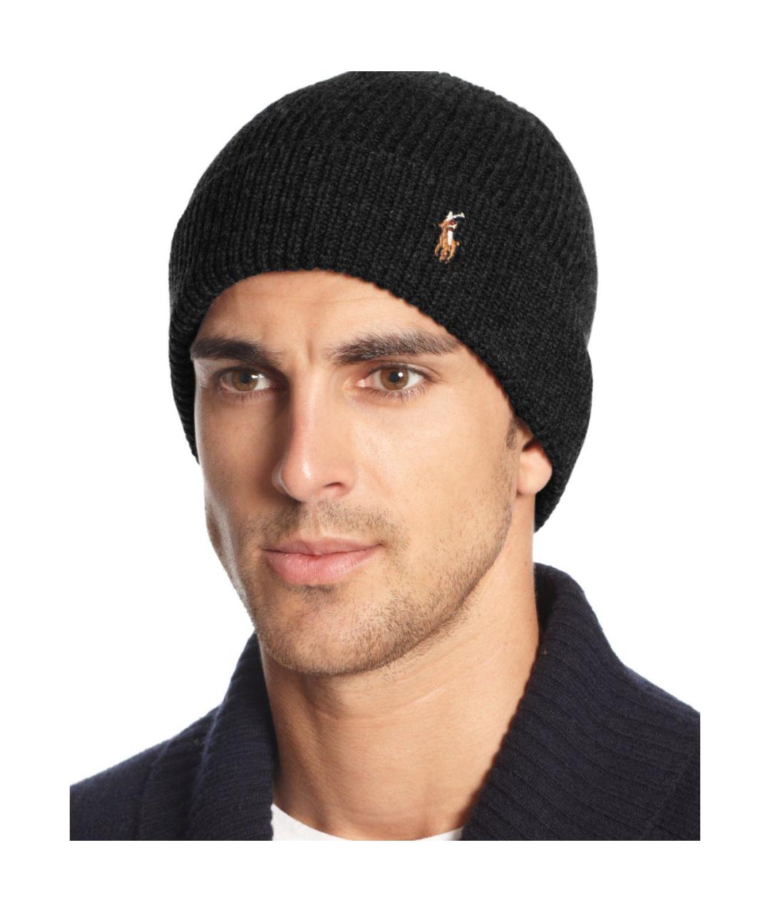 POLO RALPH LAUREN Темно-синяя шерстяная шапка, фото 2