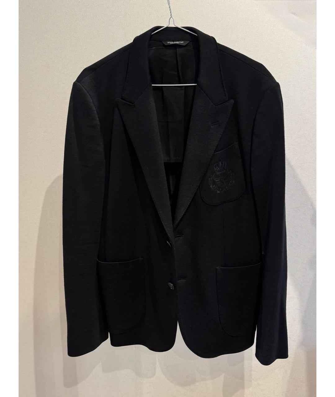 DOLCE&GABBANA Черный шерстяной пиджак, фото 5