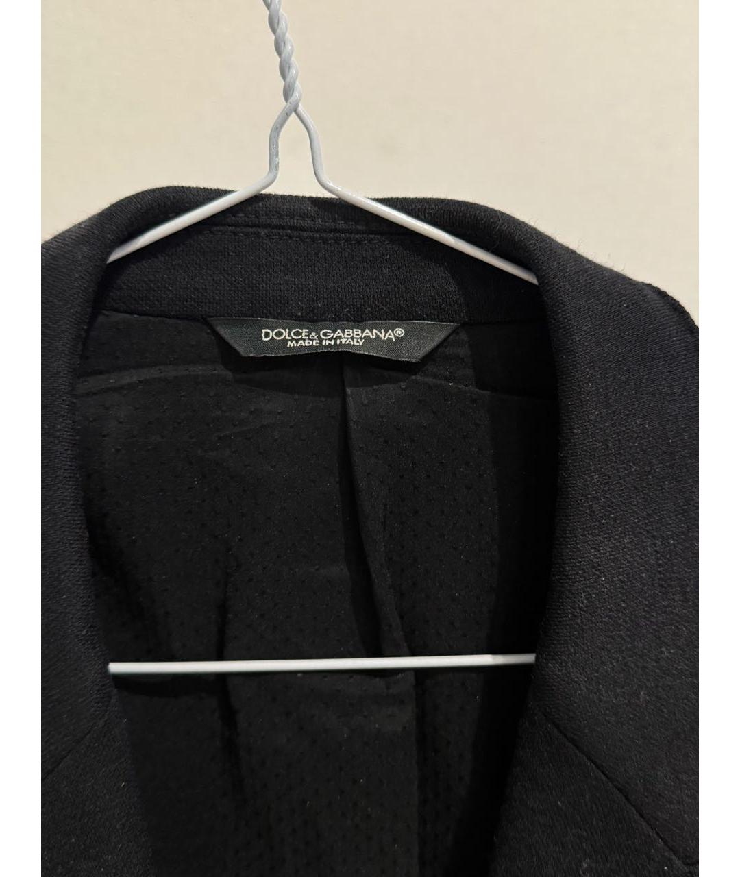 DOLCE&GABBANA Черный шерстяной пиджак, фото 3