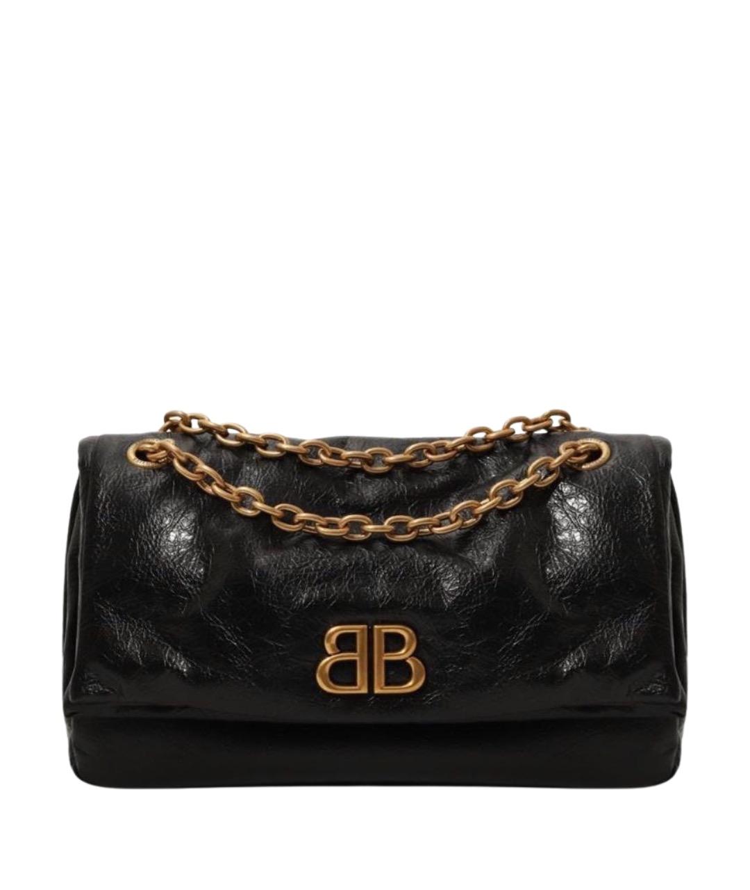 BALENCIAGA Черная кожаная сумка через плечо, фото 1