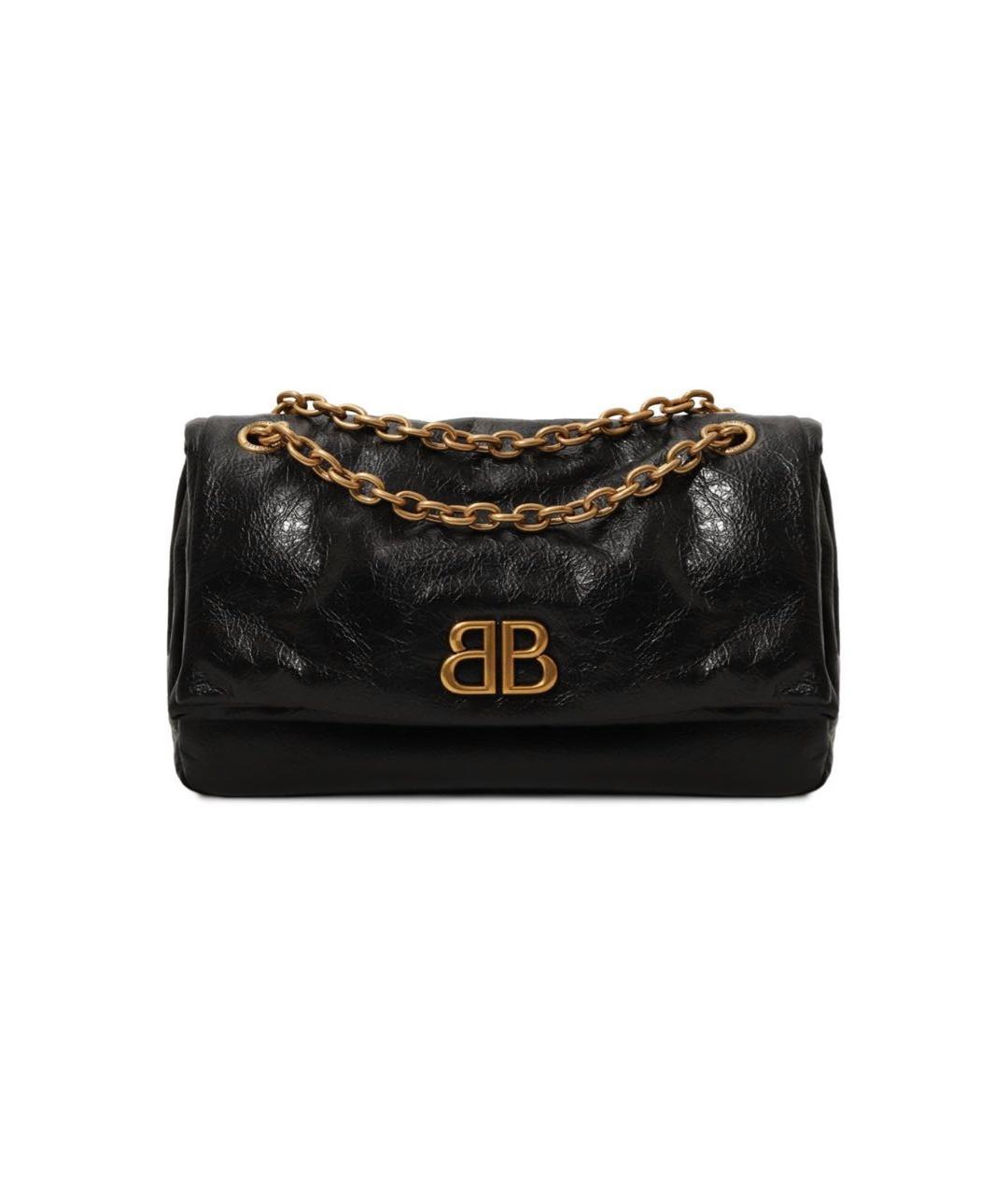 BALENCIAGA Черная кожаная сумка через плечо, фото 6