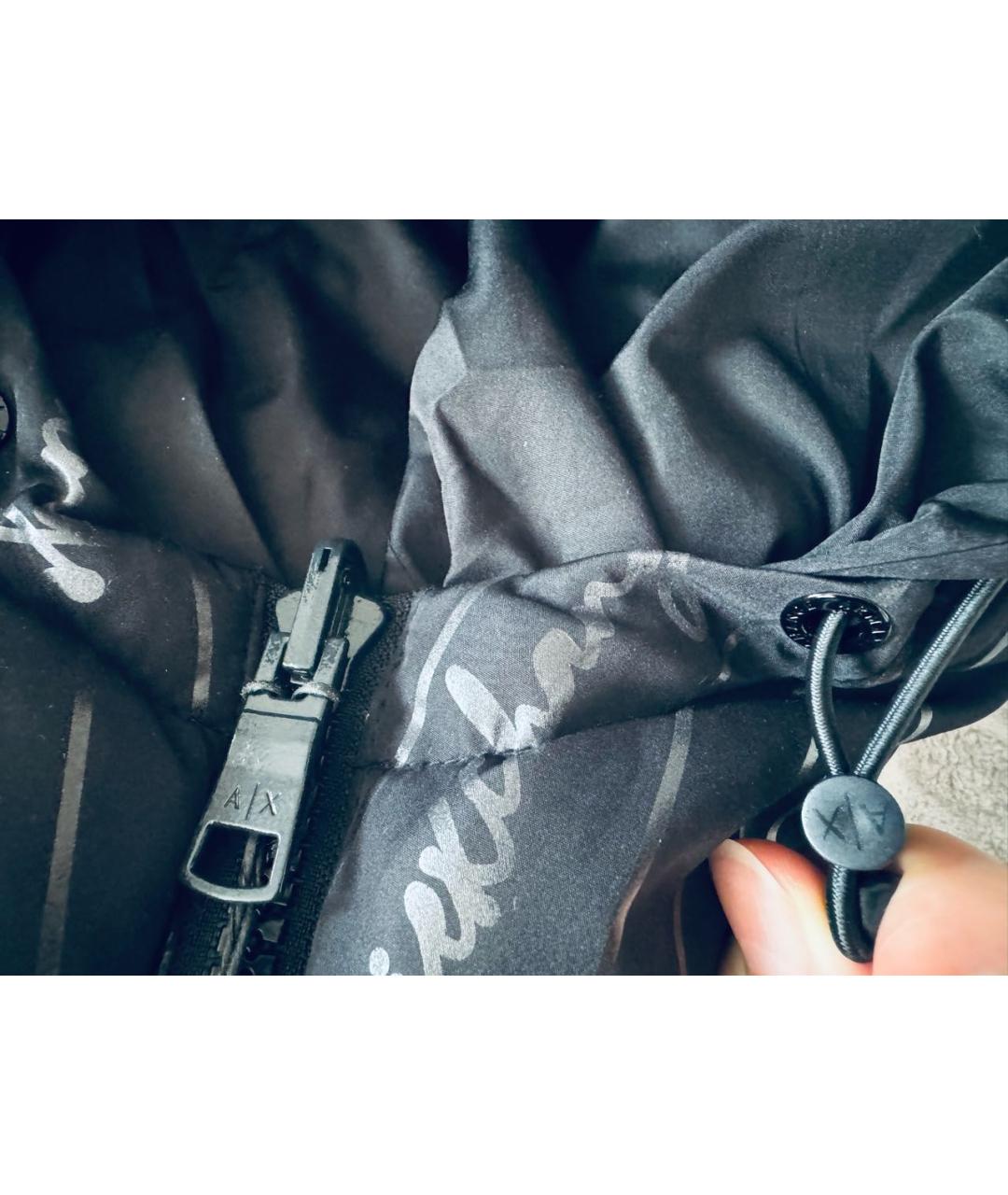 ARMANI EXCHANGE Черный полиэстеровый жилет, фото 4