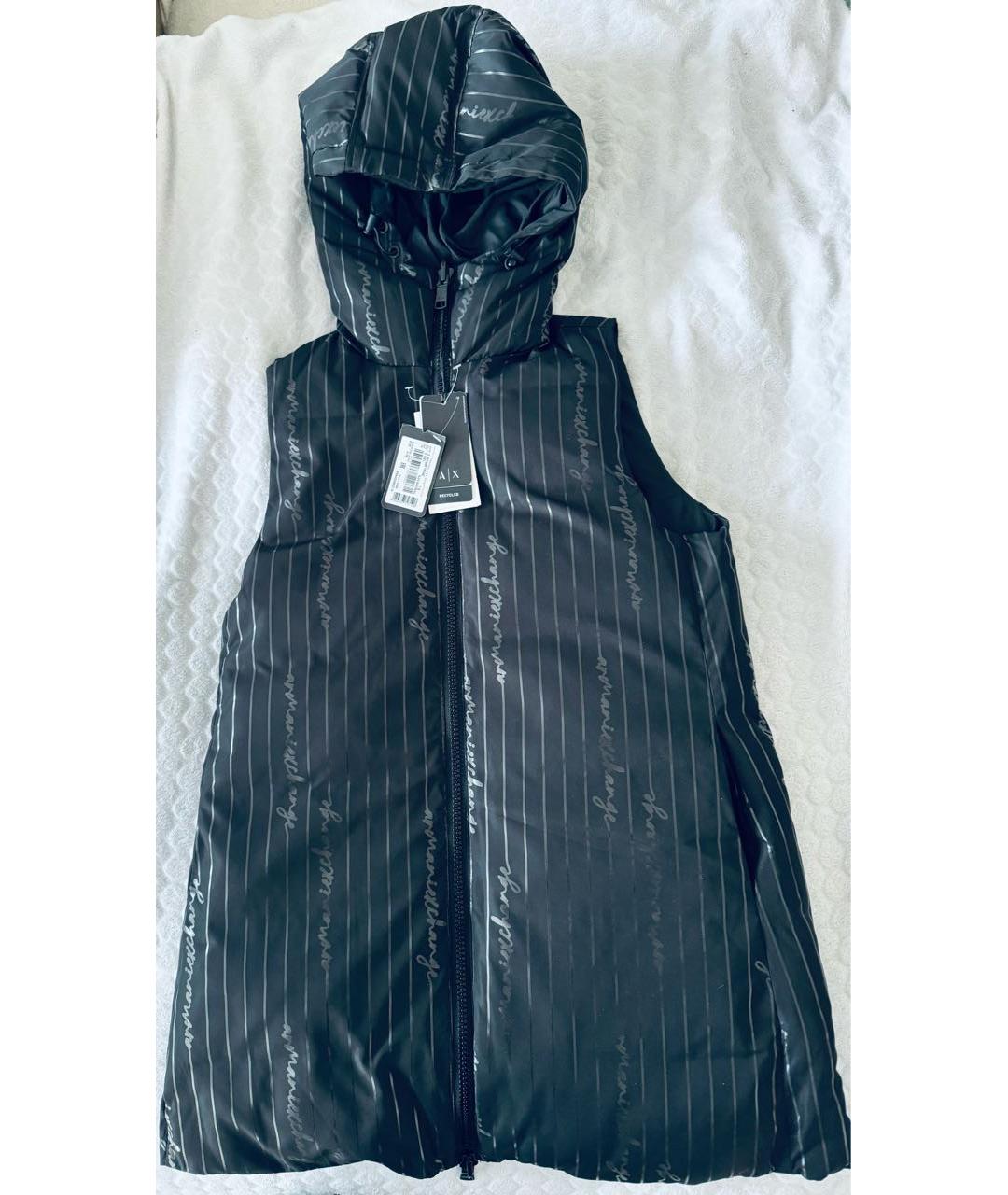 ARMANI EXCHANGE Черный полиэстеровый жилет, фото 7