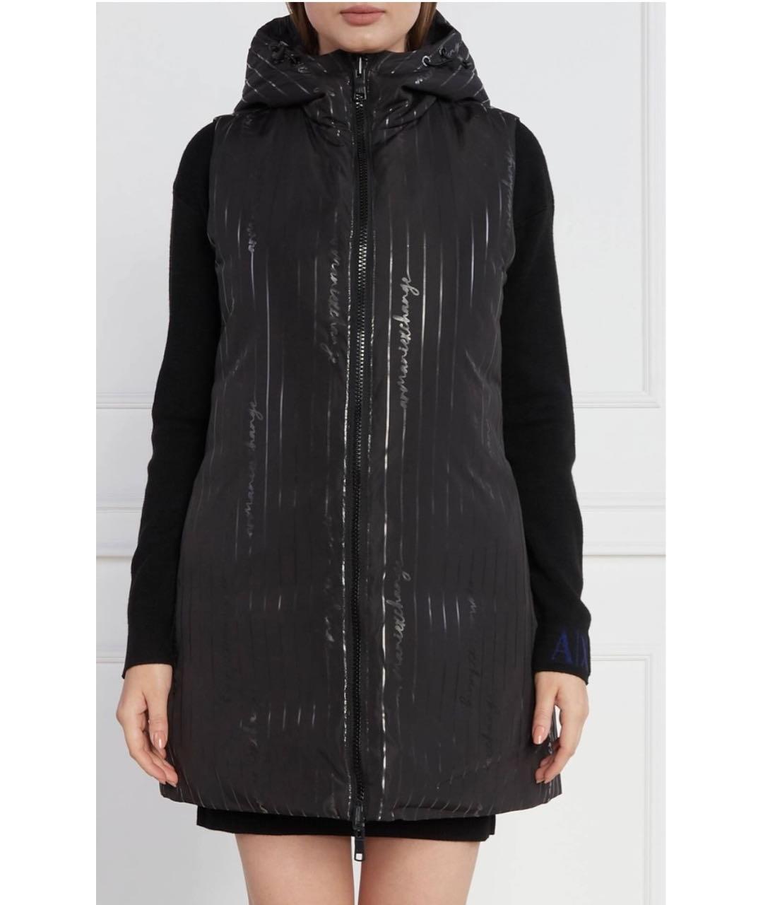 ARMANI EXCHANGE Черный полиэстеровый жилет, фото 8