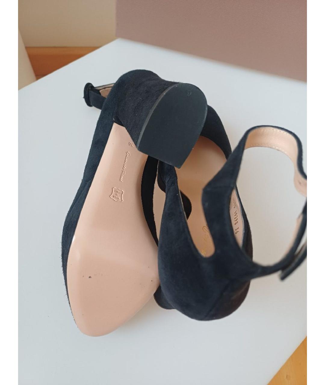 GIANVITO ROSSI Черные замшевые туфли, фото 9