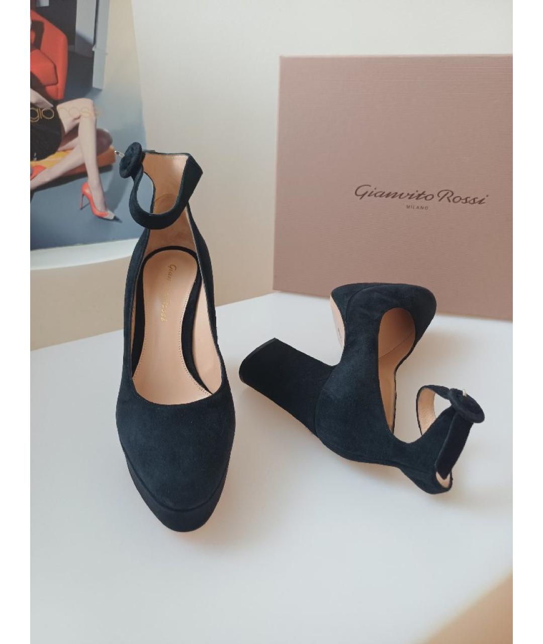 GIANVITO ROSSI Черные замшевые туфли, фото 6