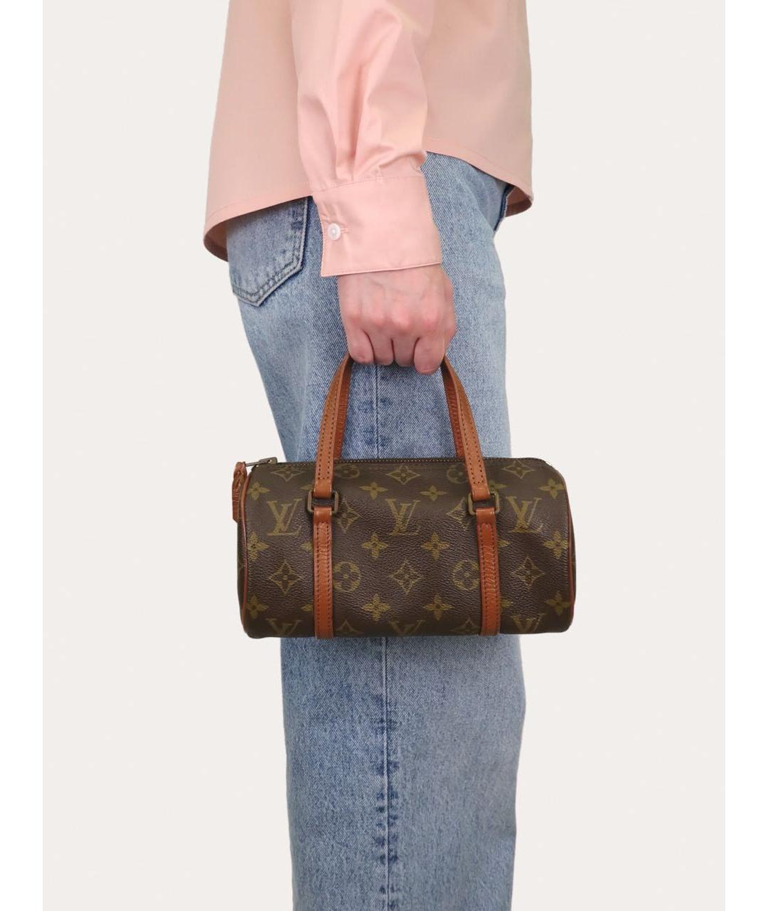 LOUIS VUITTON Коричневая сумка с короткими ручками, фото 8