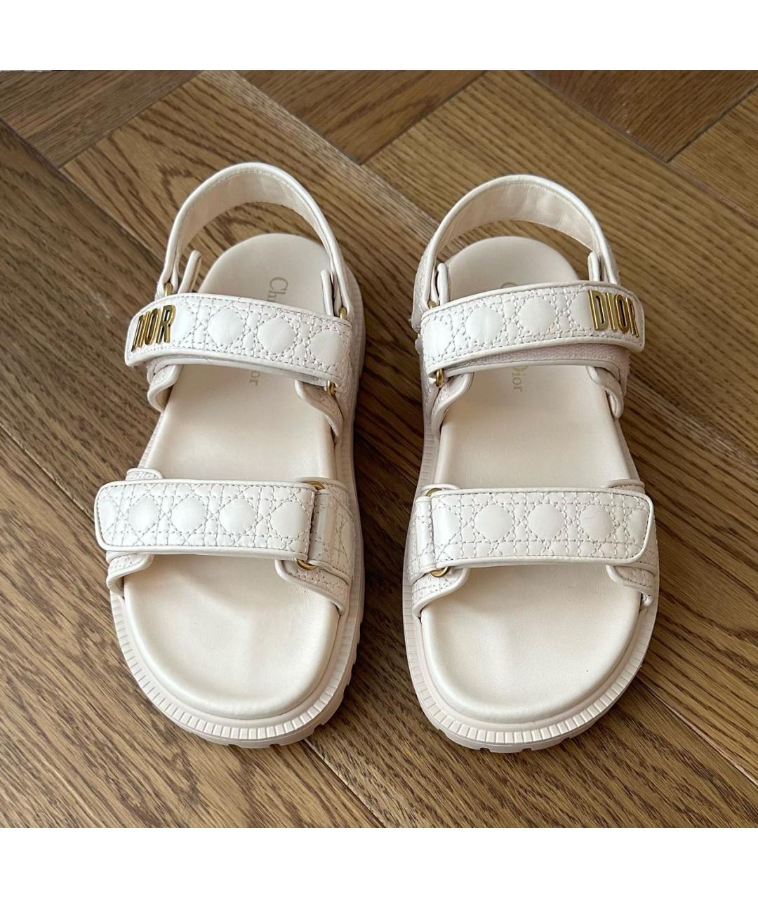 CHRISTIAN DIOR Розовые кожаные сандалии, фото 2