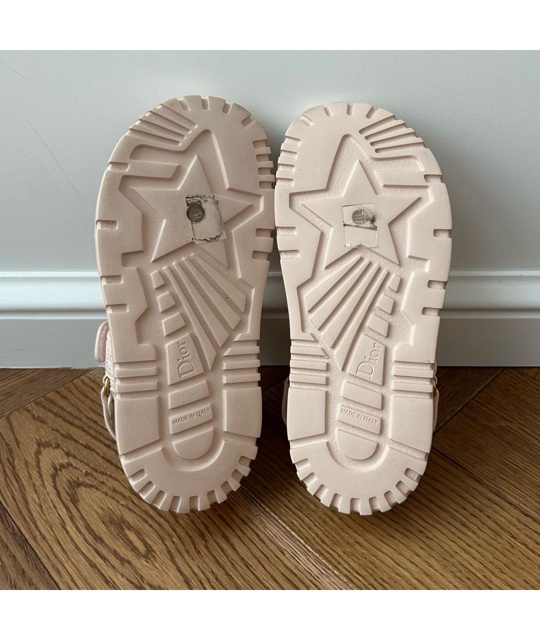 CHRISTIAN DIOR Розовые кожаные сандалии, фото 5