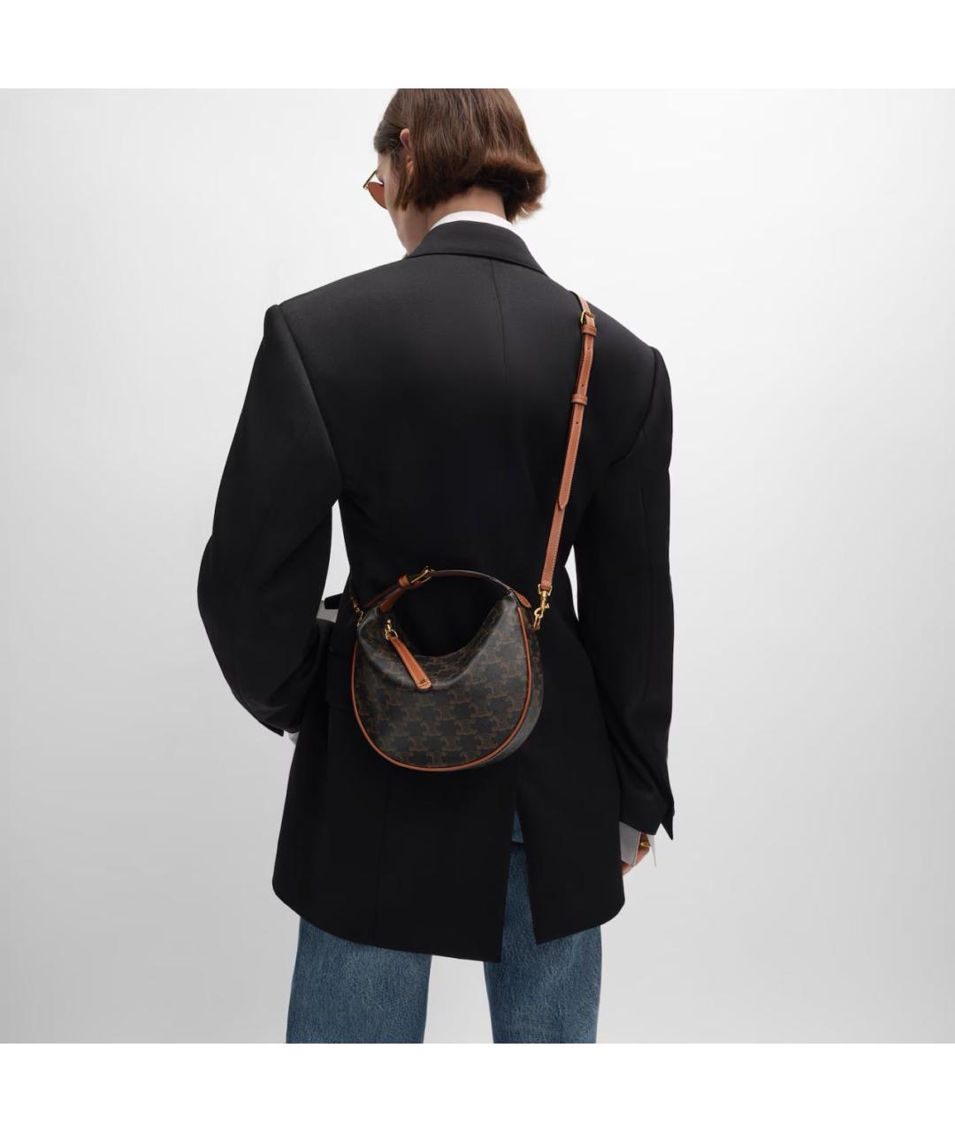 CELINE Коричневая сумка через плечо, фото 5