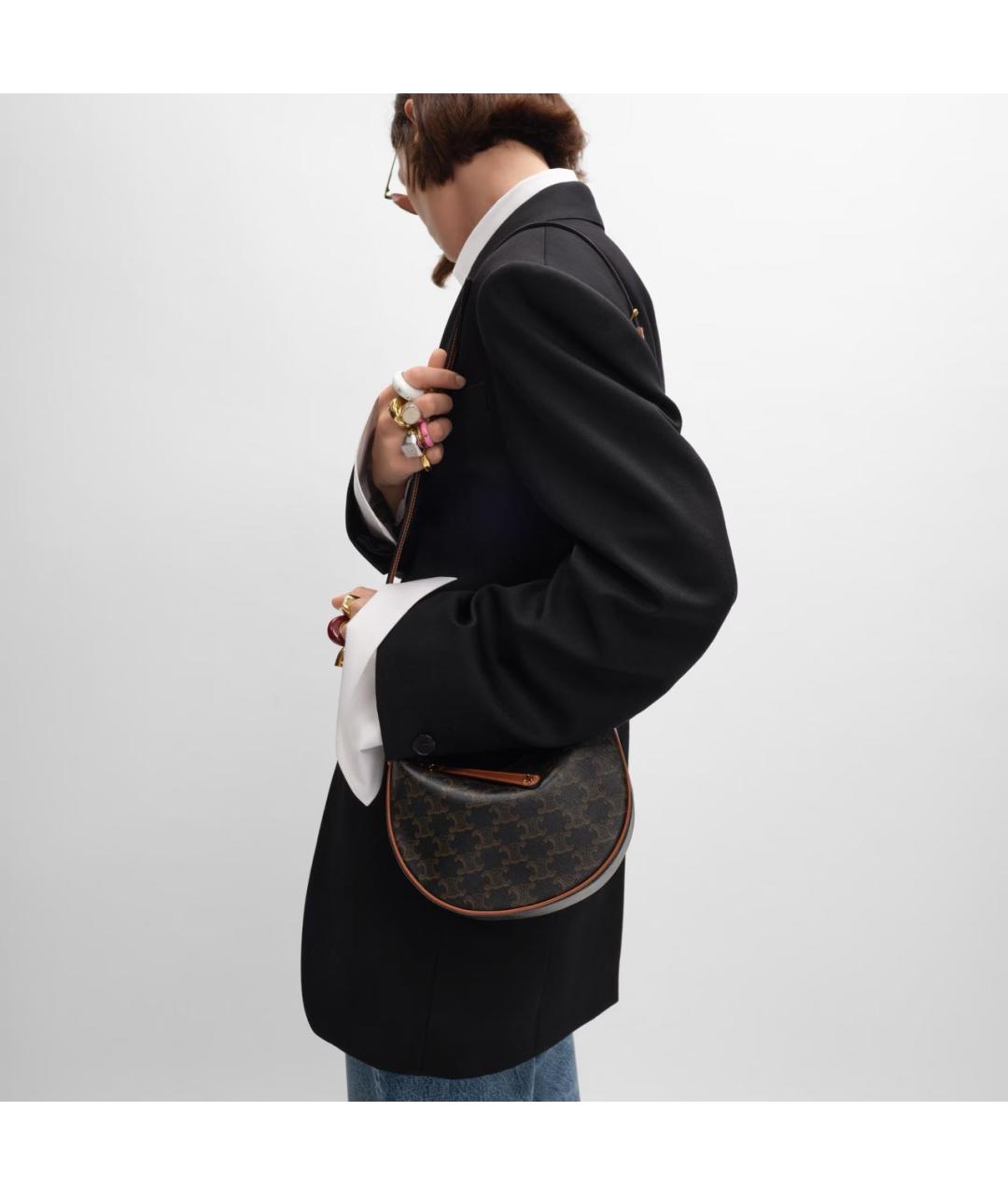 CELINE Коричневая сумка через плечо, фото 2