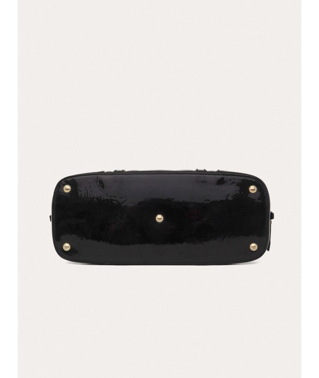 GUCCI Черная сумка с короткими ручками из лакированной кожи, фото 7