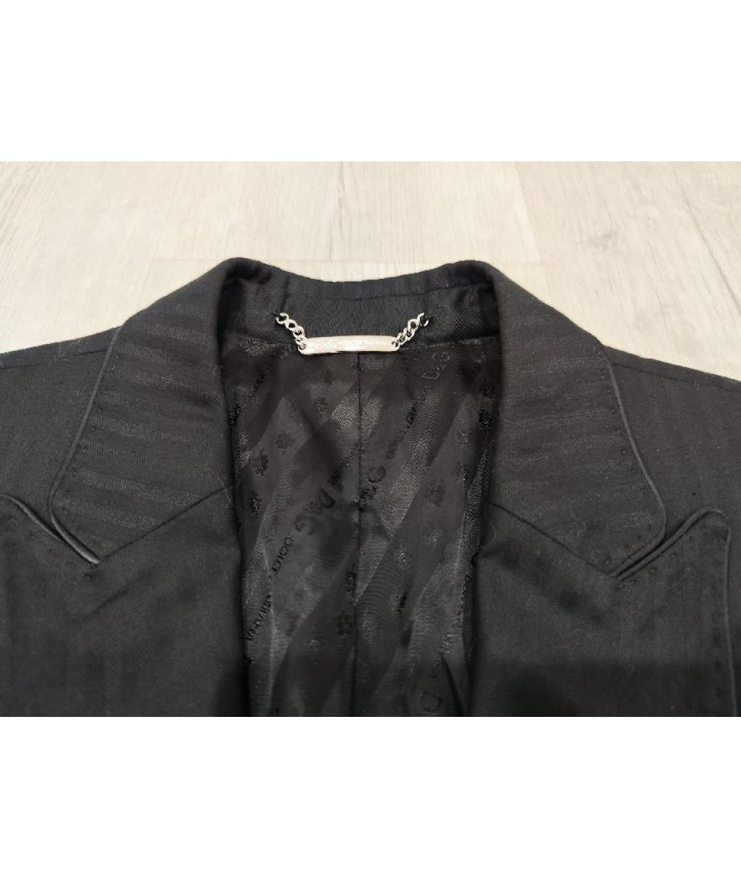 DOLCE&GABBANA Черный шерстяной пиджак, фото 3