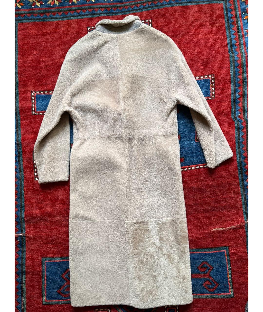 BRUNELLO CUCINELLI Бежевая меховая шуба, фото 2