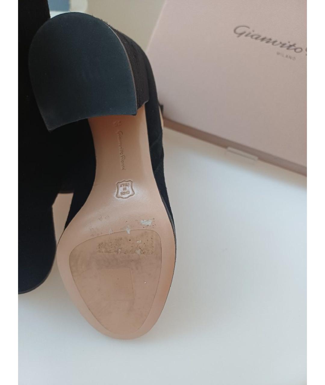 GIANVITO ROSSI Черные замшевые ботильоны, фото 9