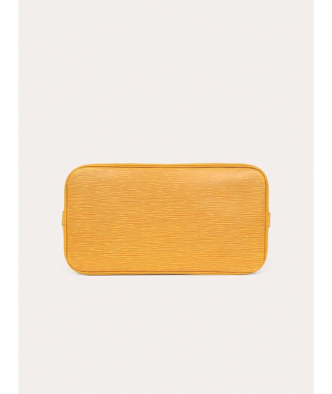 LOUIS VUITTON Желтая кожаная сумка с короткими ручками, фото 5