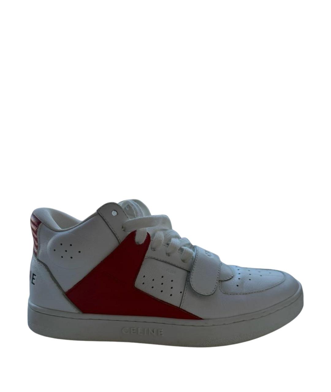 CELINE Белые кожаные кроссовки, фото 1