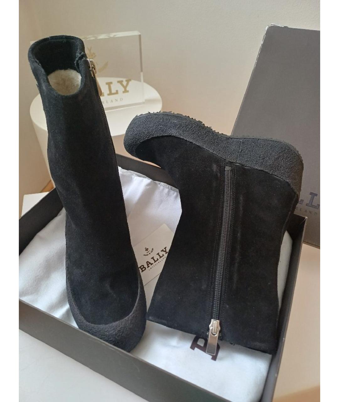 BALLY Черные замшевые ботинки, фото 3