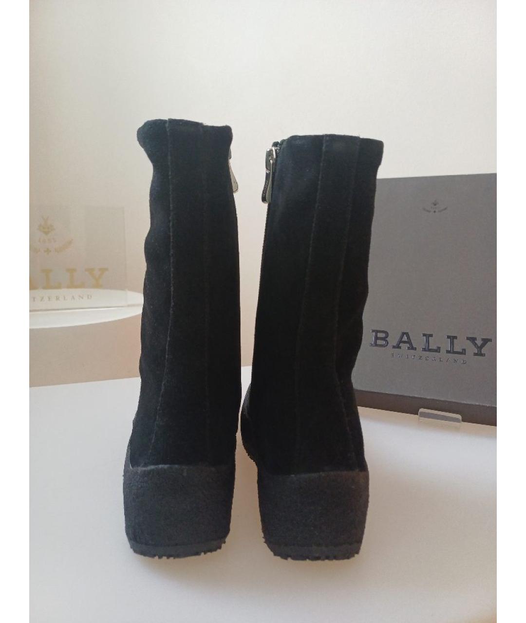 BALLY Черные замшевые ботинки, фото 6