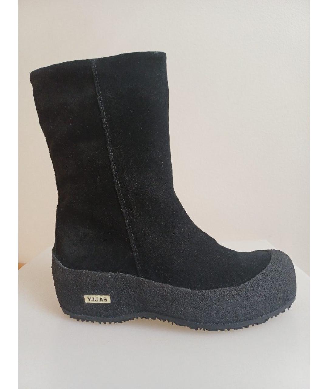 BALLY Черные замшевые ботинки, фото 8