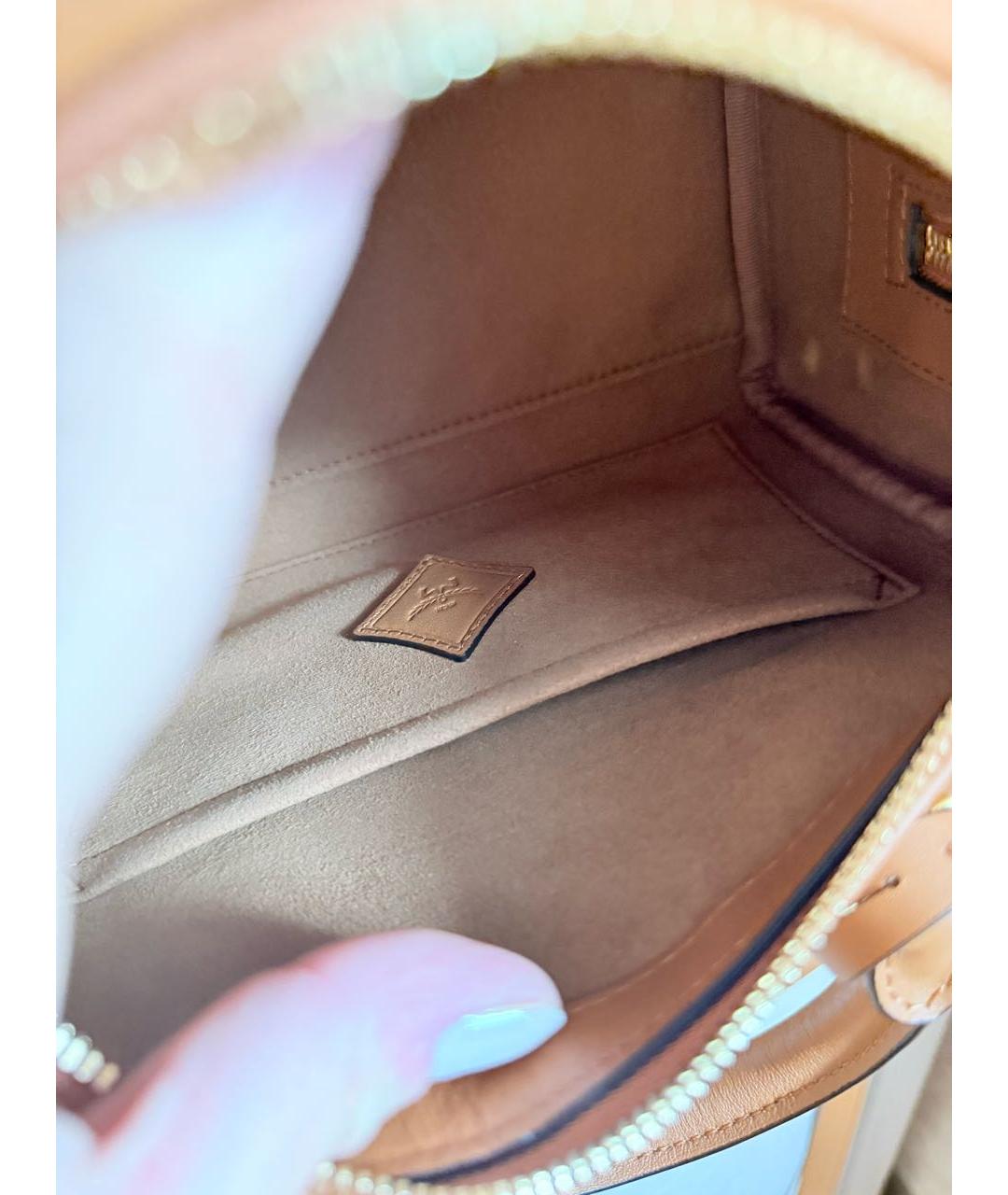 MCM Коричневая сумка с короткими ручками, фото 4