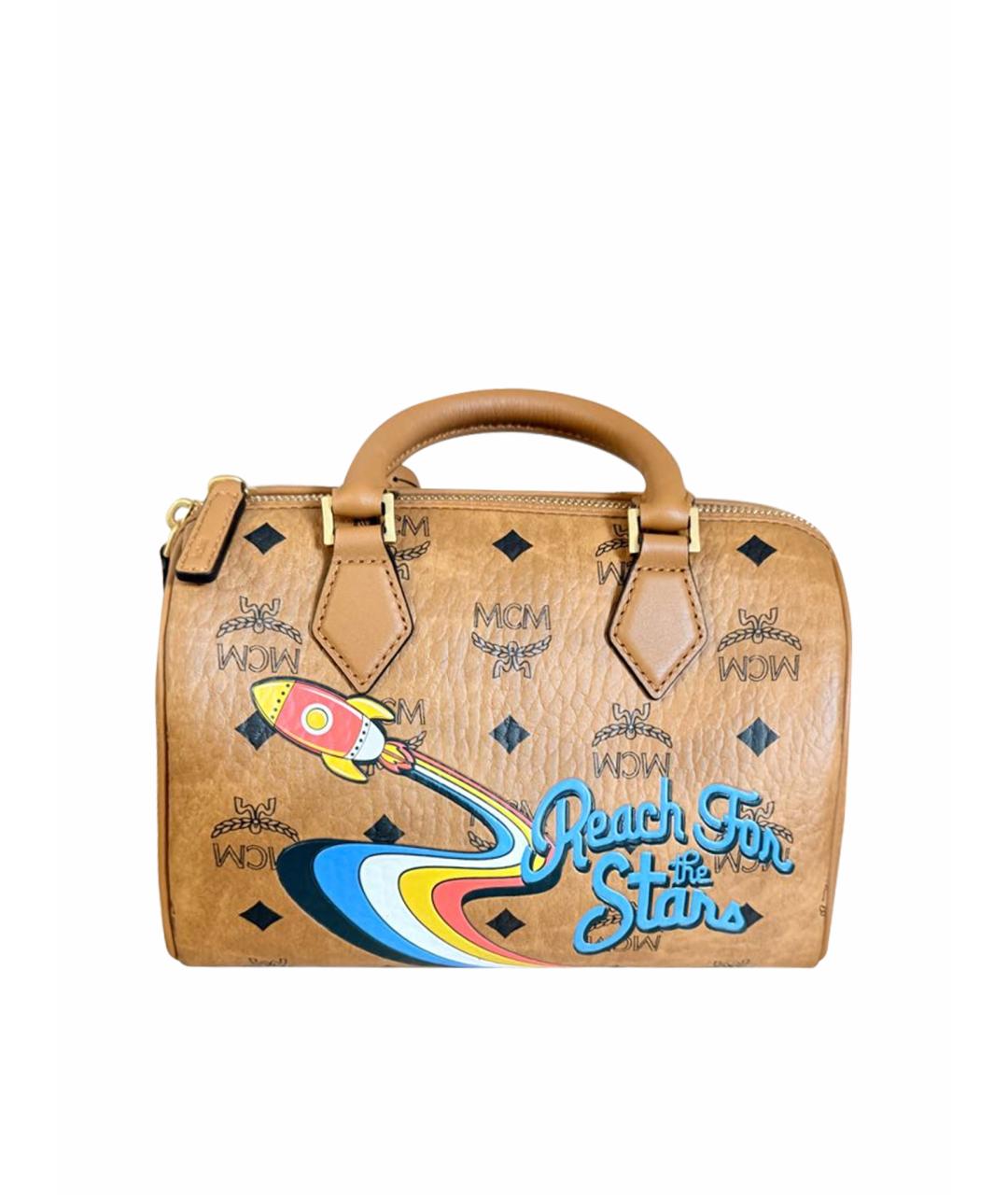 MCM Коричневая сумка с короткими ручками, фото 1