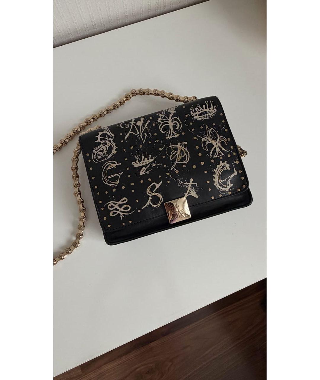 LANCEL Черная кожаная сумка через плечо, фото 9