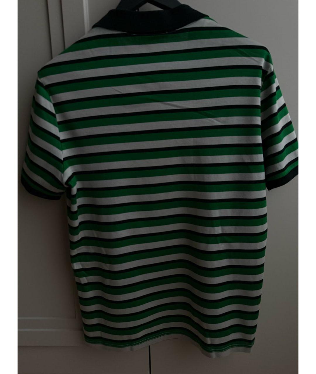 GUCCI Зеленые хлопковое поло с коротким рукавом, фото 2