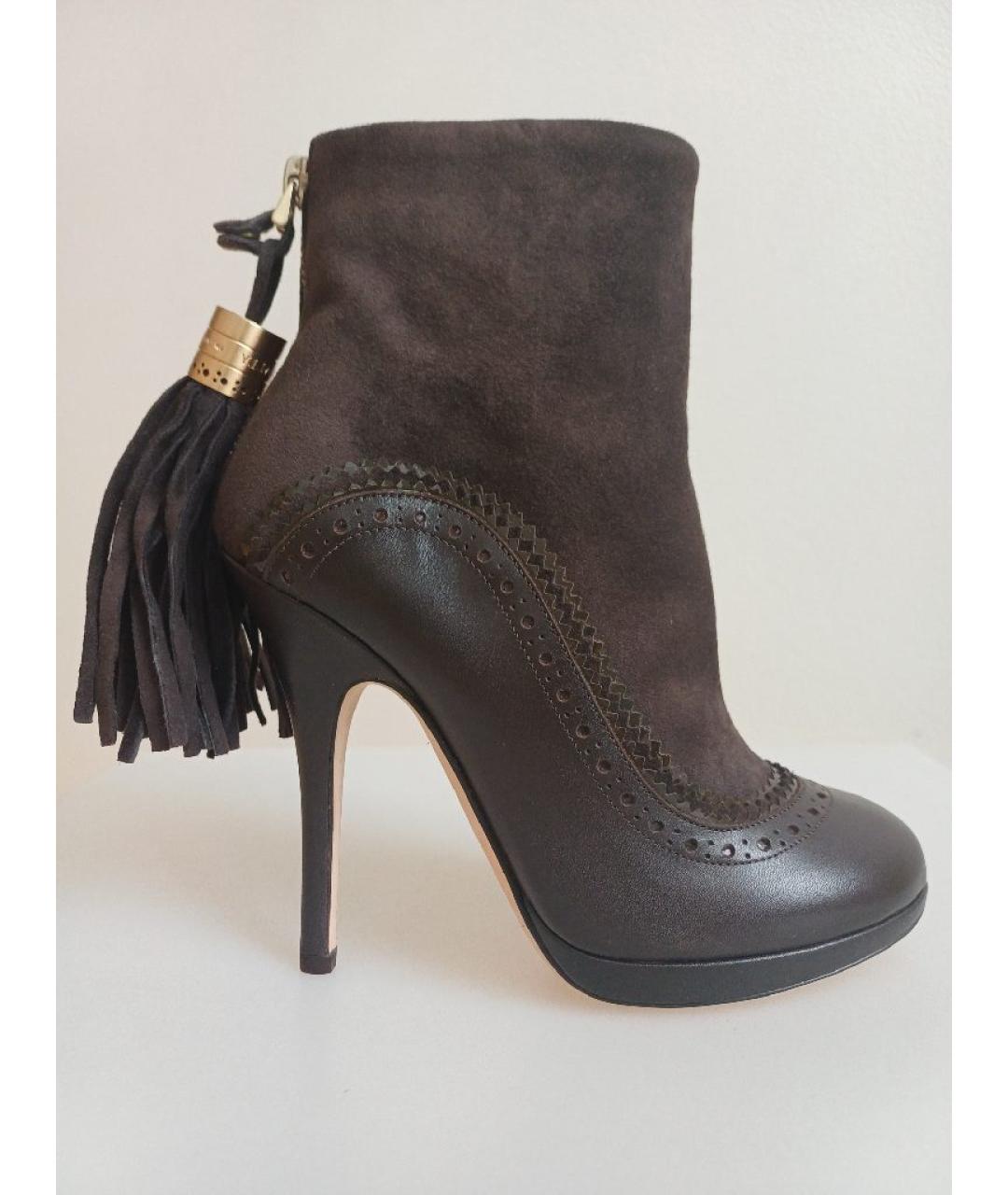 BALLY Коричневые кожаные ботильоны, фото 10