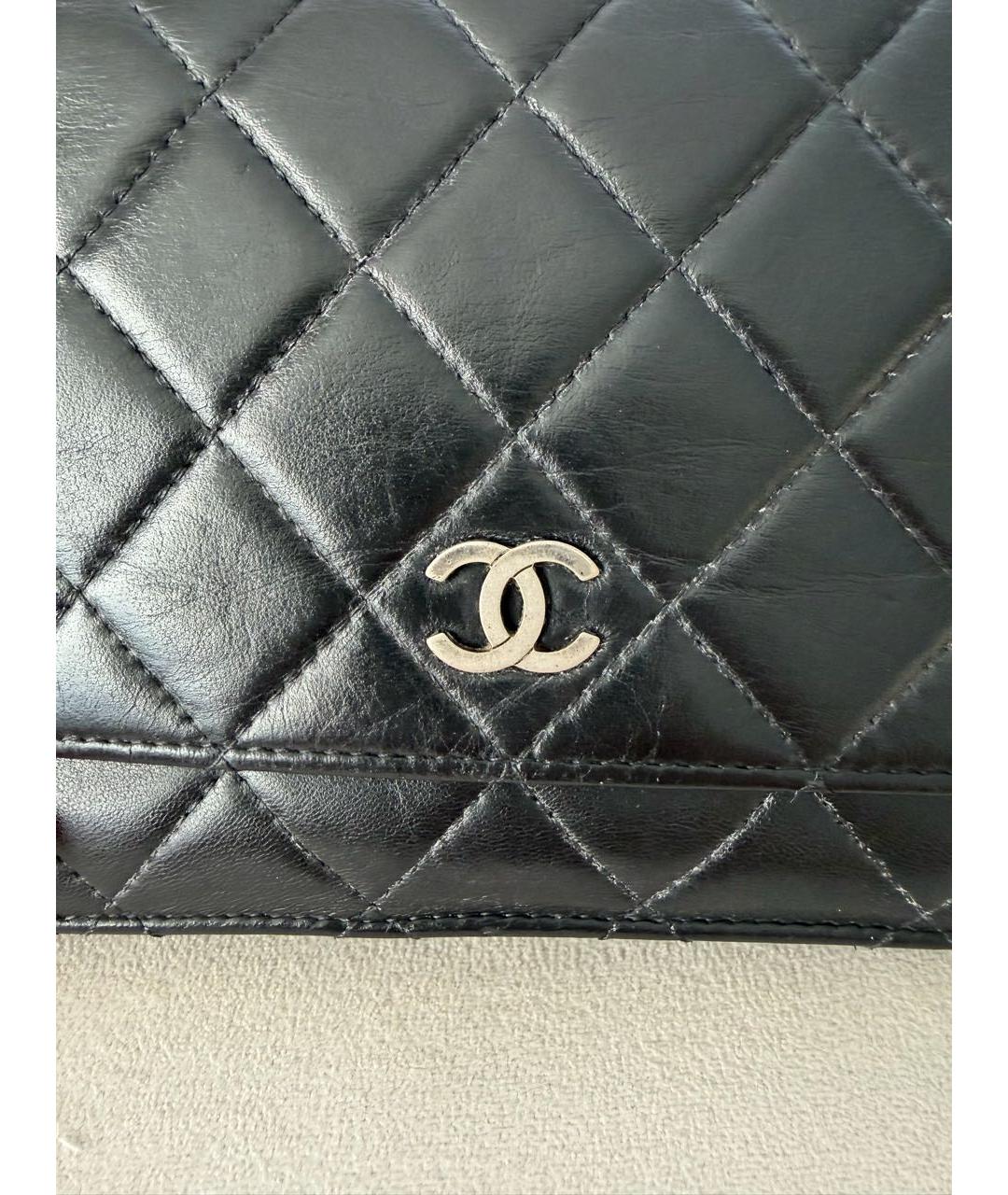 CHANEL Черная кожаная сумка через плечо, фото 7