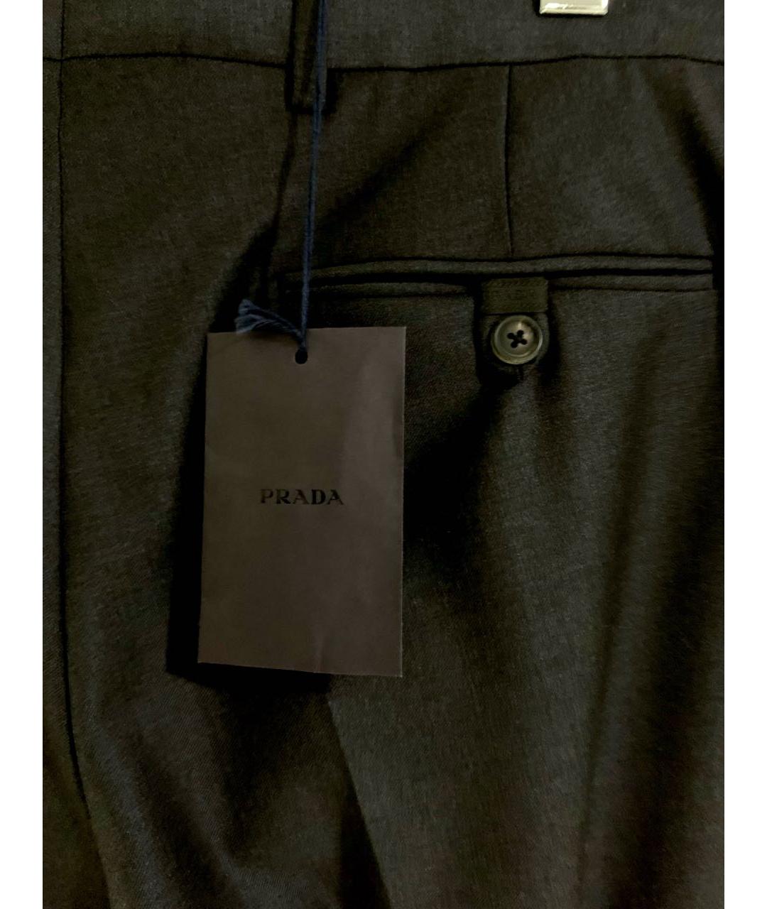 PRADA Антрацитовые классические брюки, фото 5