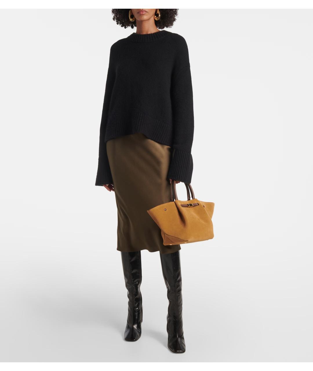 DEMELLIER Бежевая замшевая сумка через плечо, фото 4