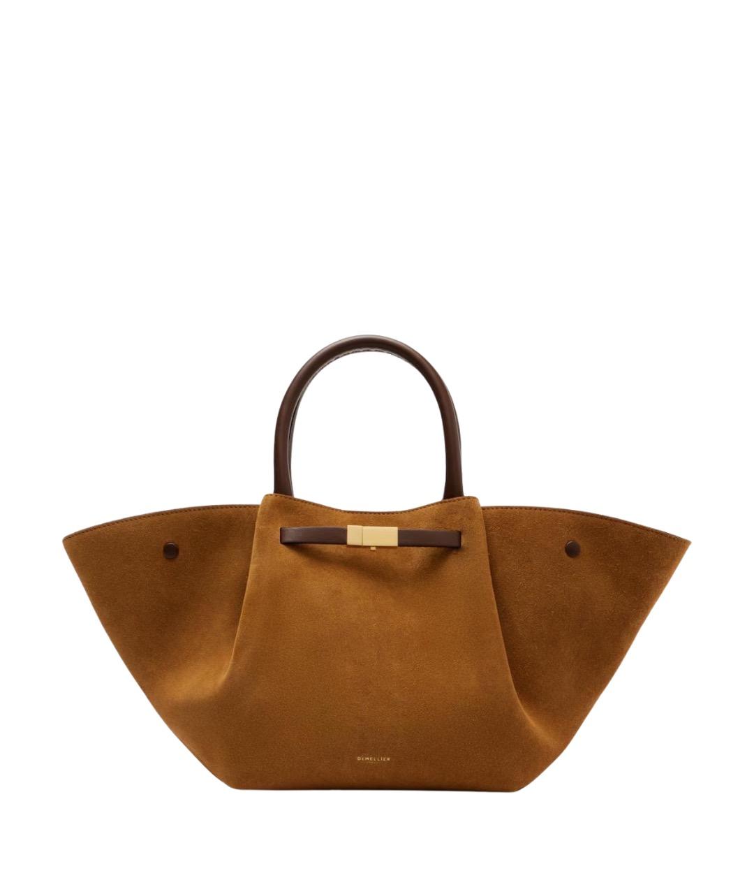 DEMELLIER Бежевая замшевая сумка через плечо, фото 1