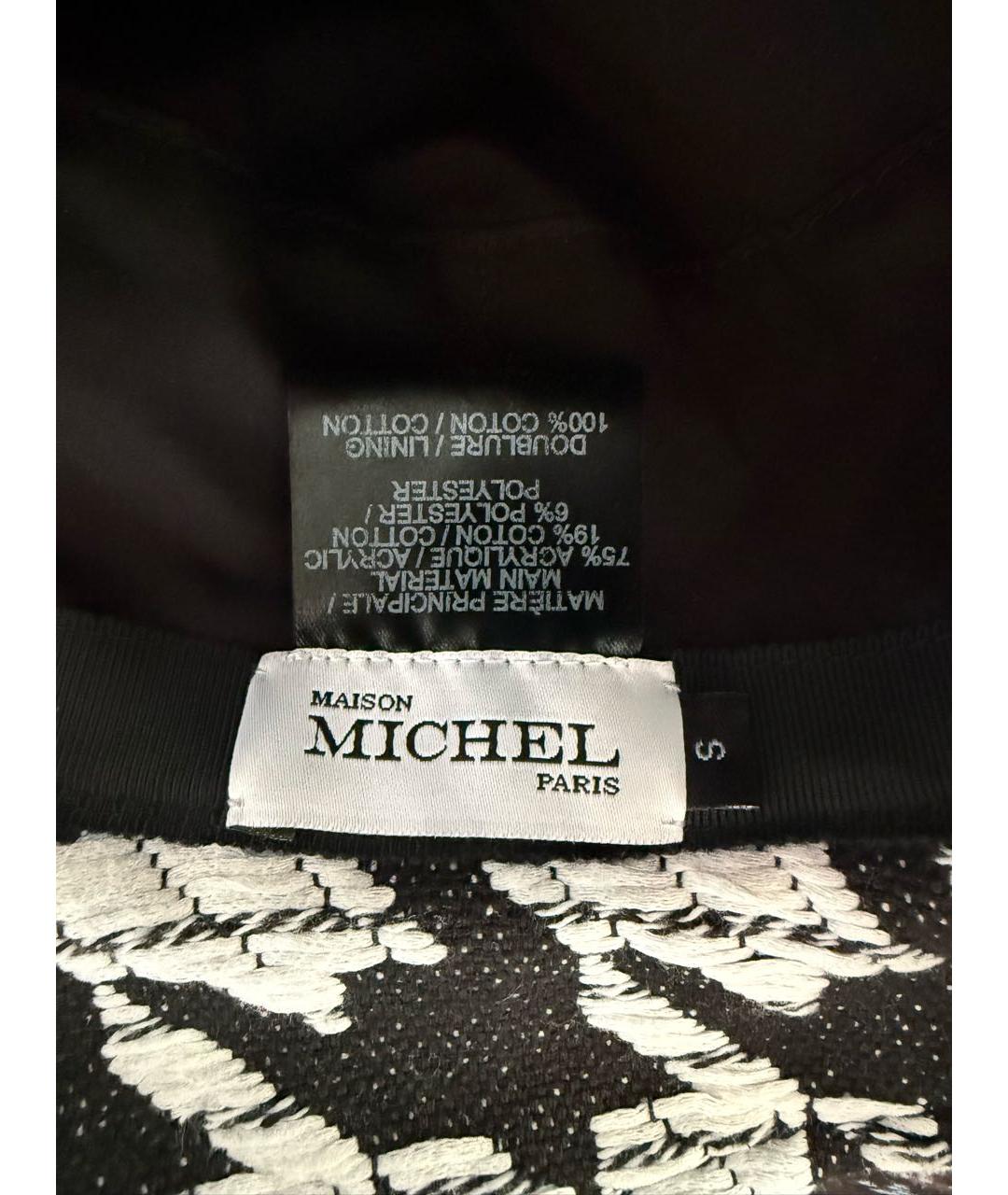 MAISON MICHEL Черная хлопковая панама, фото 6