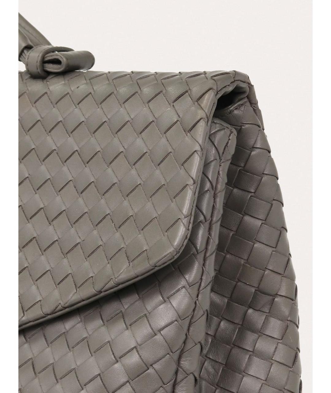 BOTTEGA VENETA Серый кожаный портфель, фото 5