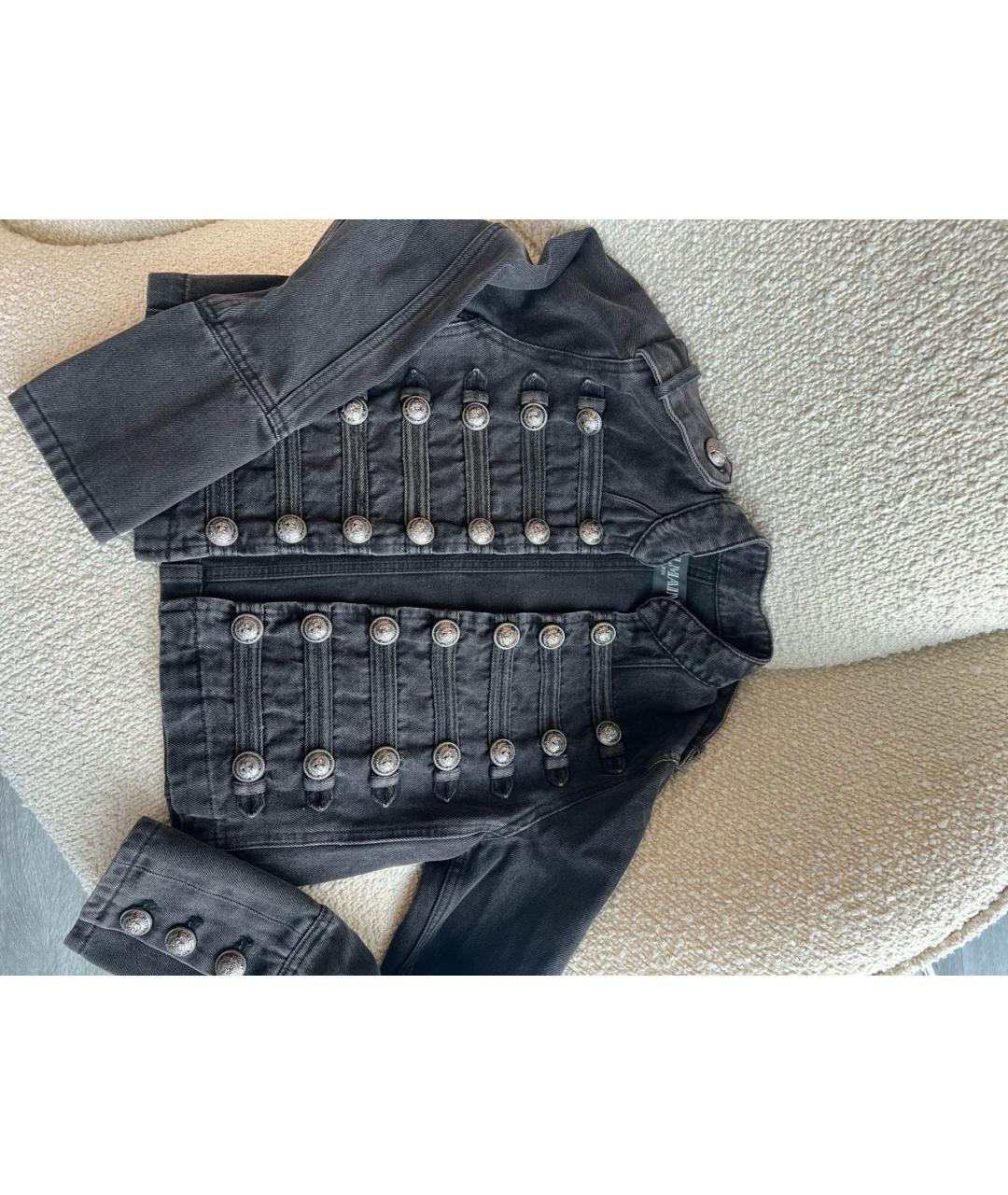 BALMAIN Серый хлопковый жакет/пиджак, фото 7