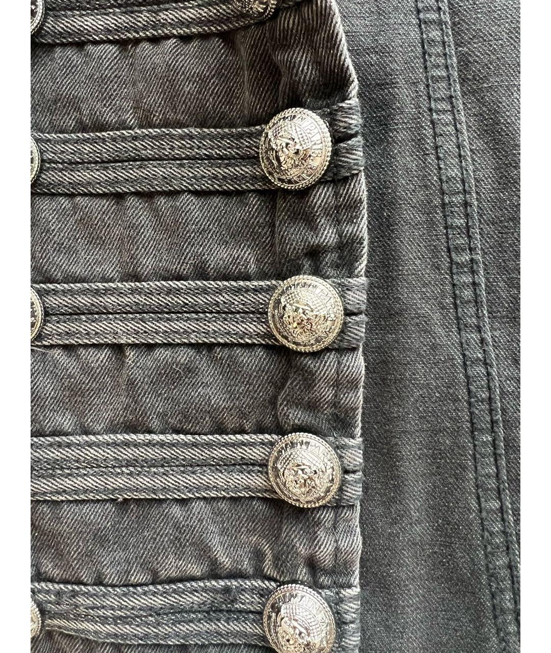 BALMAIN Серый хлопковый жакет/пиджак, фото 4