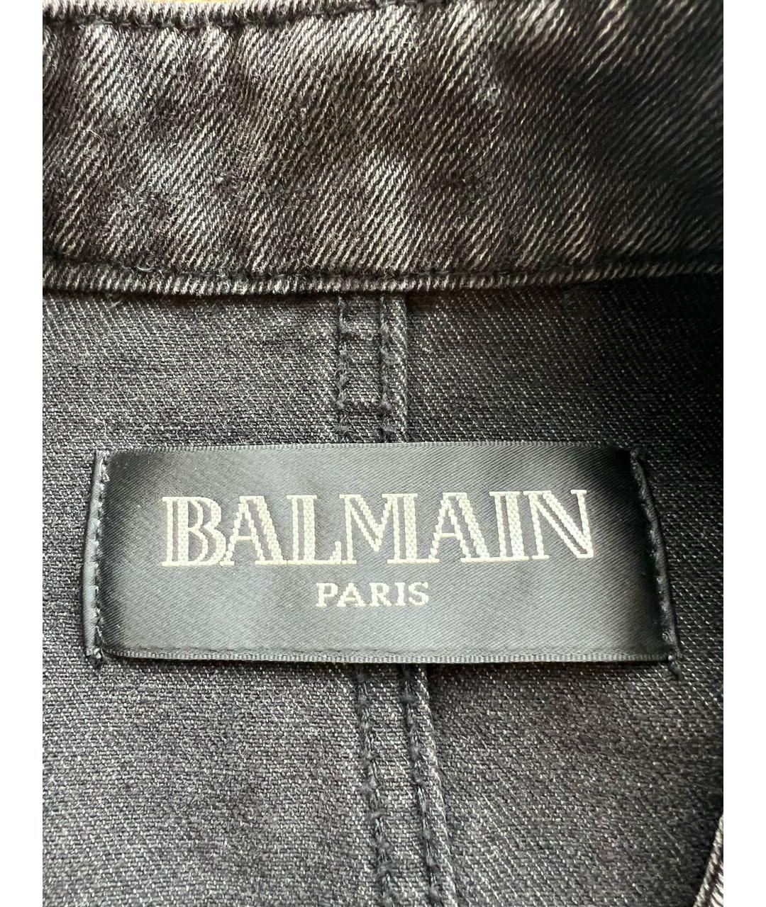 BALMAIN Серый хлопковый жакет/пиджак, фото 3